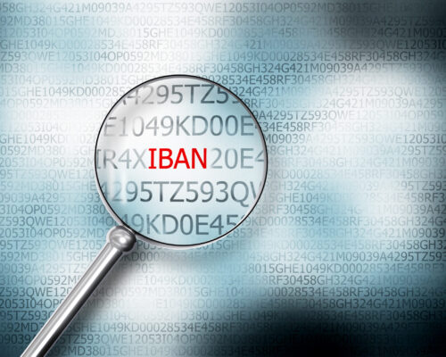 reading iban on screen magnifying glass 3D Illustrastion